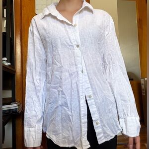 H&M White Button-Up Shirt
